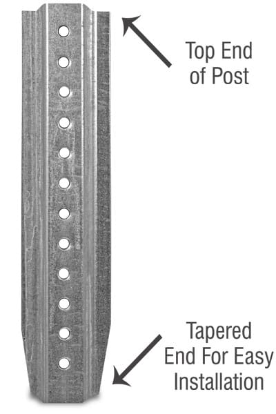 Heavy-duty Galvanized Sign Post – Sign + Bracket Mounting