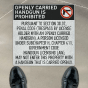 Texas 30.07 No Open Carry Floor Sign
