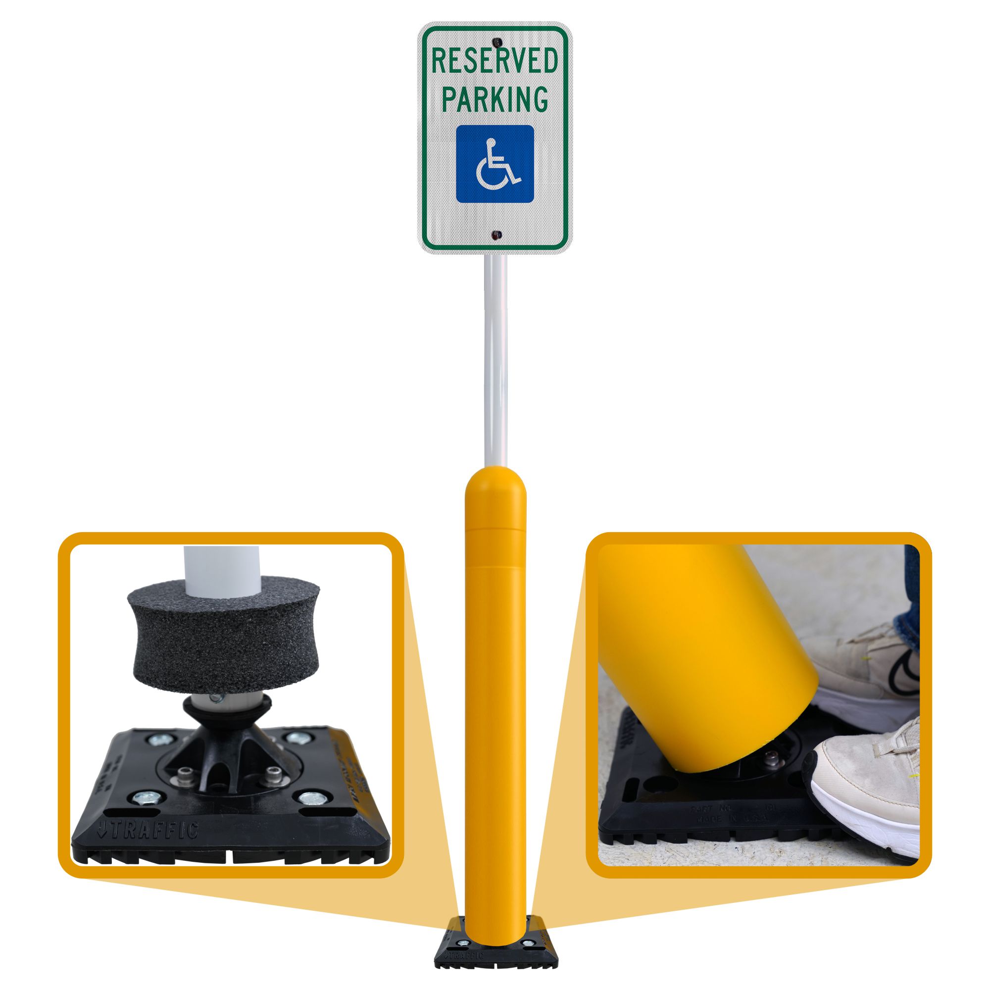 78″ Flex Sign Post – Fixed and Drivable Base