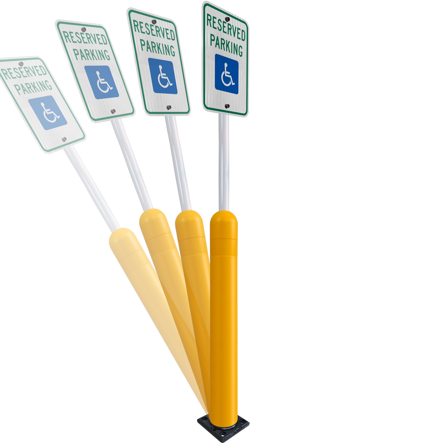 78″ Flex Sign Post – Fixed and Drivable Base