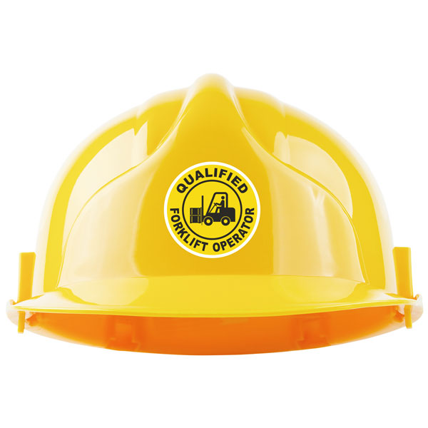 Qualified Forklift Operator Hard Hat Sticker