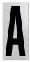3.5" Black Character on White EG Reflective Vinyl Label