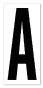 3.5" Black Character on White Vinyl Label