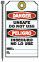 Bilingual Danger Unsafe Do Not Use Tag