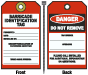 Barricade Identification Tag