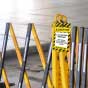 Caution Construction Barricade Tag