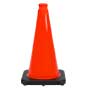 18" Elite Orange Traffic Cone, 3lbs Black Base, No Bands