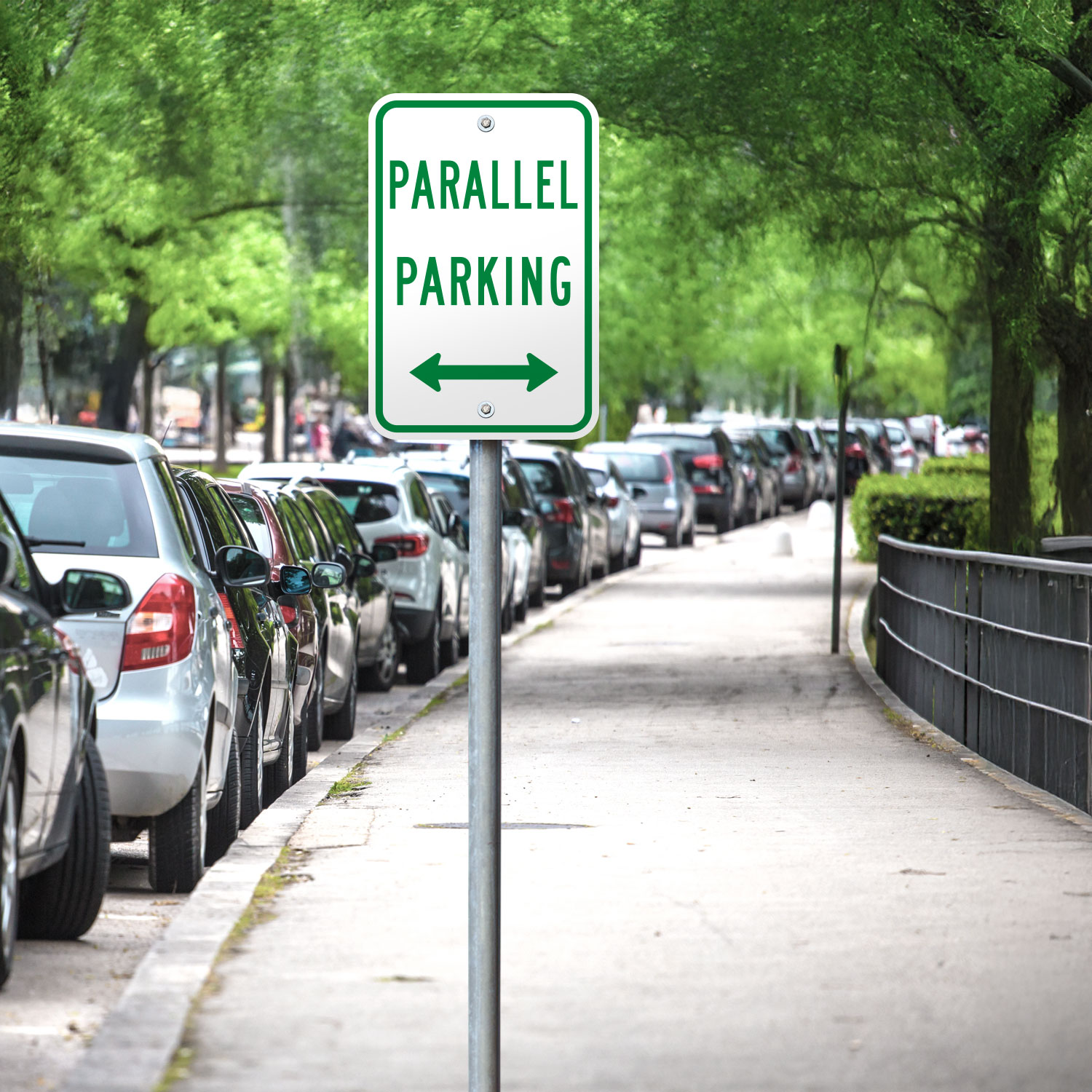 Texas Parallel Parking Double-Arrow Sign