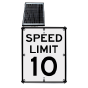 10 MPH LED Solar Speed Limit Sign