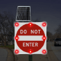 LED Solar Do Not Enter Sign