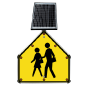 LED Solar Pedestrians Crossing School Sign