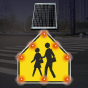 LED Solar Pedestrians Crossing School Sign