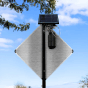 LED Solar Bicycle Traffic Warning Sign