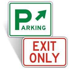 Directional Parking Signs