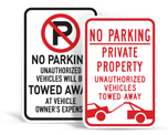 No Parking Tow-away Signs