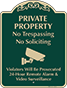 Green Background – Private Property No Trespassing Sign