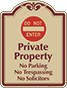 Burgundy Border & Text – Private Property Do Not Enter Sign