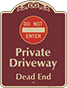 Burgundy Background – Private Driveway Sign