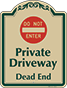 Green Border & Text – Private Driveway Sign