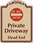 Burgundy Border & Text – Private Driveway Sign