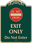 Green Background – Exit Only Sign