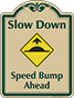 Green Border & Text – Speed Bump Ahead Sign