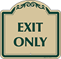 Green Border & Text – Exit Only Sign