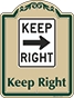 Green Border & Text – Keep Right Sign