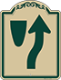Green Border & Text – Keep Right Sign