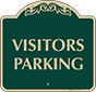 Green Background – Visitors Parking Sign
