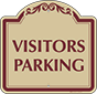 Burgundy Border & Text – Visitors Parking Sign