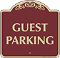 Burgundy Background – Guest Parking Sign