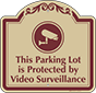 Burgundy Border & Text – Parking Lot Protected Sign