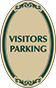 Green Border & Text – Visitors Parking Sign