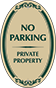 Green Border & Text – No Parking Private Property Sign