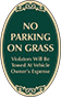 Green Background – No Parking On Grass Sign