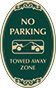 Green Background – No Parking Towed Away Zone Sign