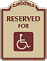 Burgundy Border & Text – Accessible Reserved Parking Sign