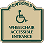 Green Border & Text – Wheelchair Accessible Entrance Sign