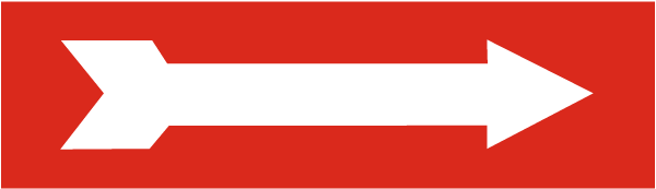 Red/White Arrow Label