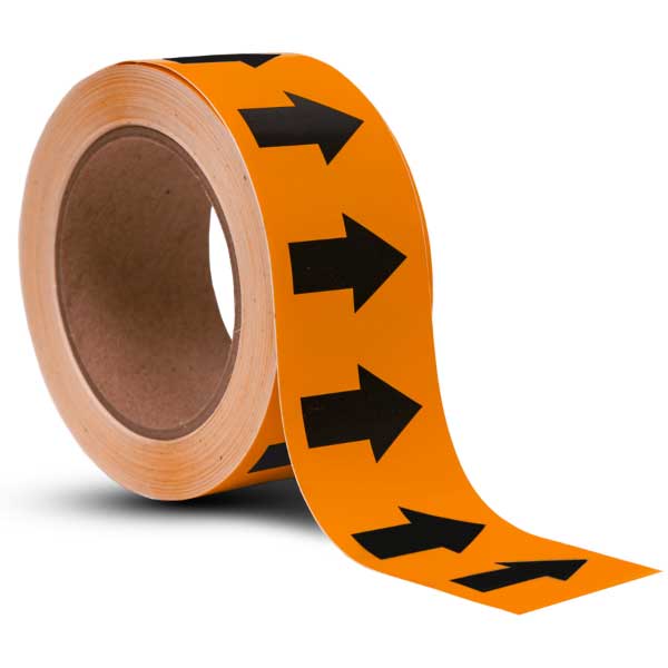 Orange / Black Arrow Banding Tape