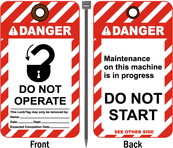 Danger Do Not Operate Tag