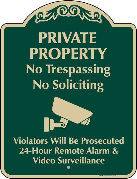 Private Property No Trespassing Sign