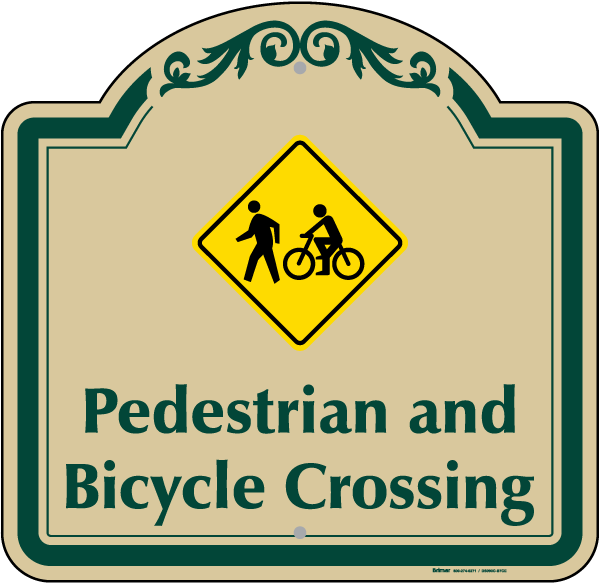 Pedestrian & Bicycle Crossing Sign