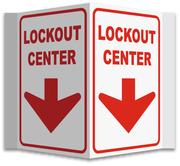 3-way Lockout Center Station Sign