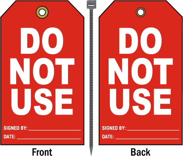 Do Not Use Tag