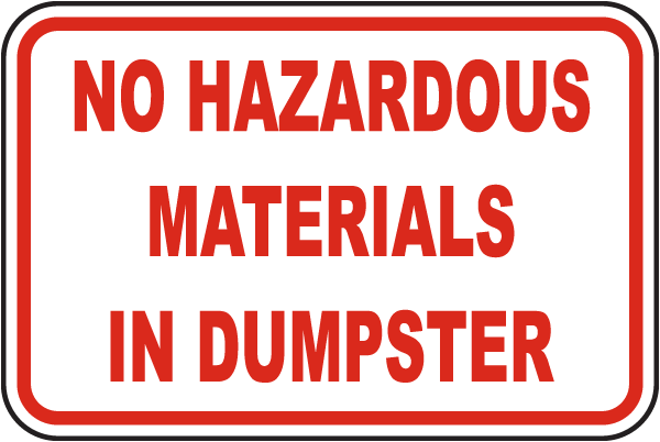 No Hazardous Materials Sign