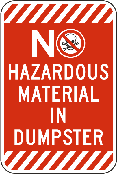 No Hazardous Material In Dumpster