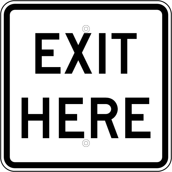 Exit Here Sign