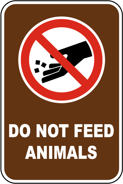 Do Not Feed Animals Sign